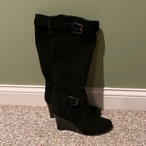 Loft Suede wedge boots
